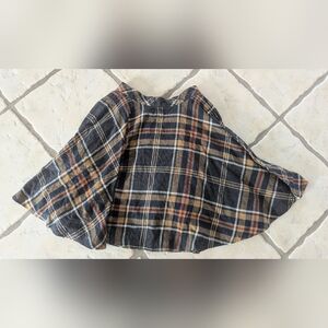 Vintage Style Hearts And Found Plaid Full Skirt